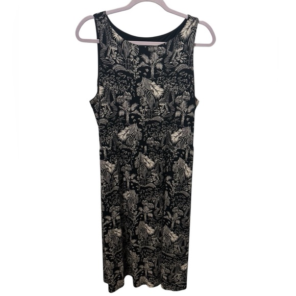 J. Jill Wearever Collection Tiki Tropical Sleeveless Dress Size Medium - Picture 2 of 6